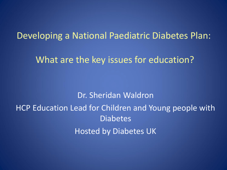paediatric diabetes courses uk)