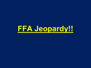 FFA Jeopardy Awesomeness