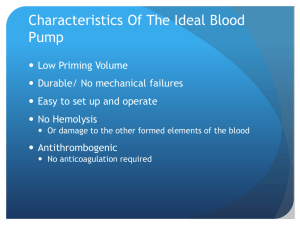 Characteristics Of The Ideal Blood Pump