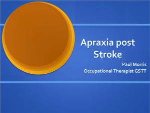 Apraxia post Stroke - the HIEC Stroke Events Website