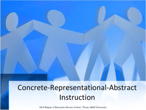 Concrete-Representational-Abstract (CRA)