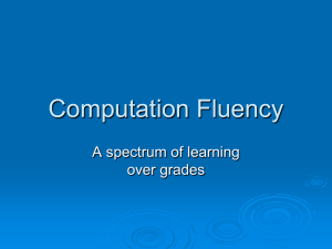 Computation Fluency