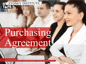 Purchasing agreement