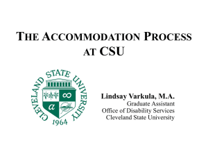 Accommodation Process at CSU Handouts