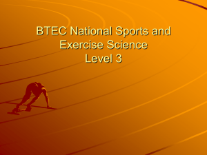 BTEC National Sports and Exercise Science
