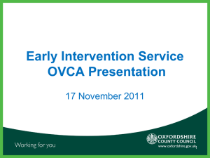 Early intervention hubs- Maria Godfrey presentation