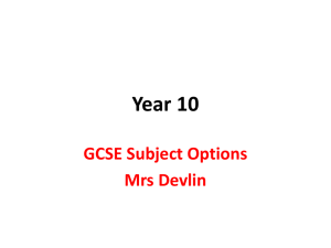 GCSE Options Introduction