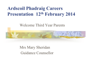 Careers Presentation - Ardscoil Phadraig Longford