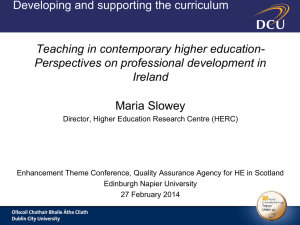 Teaching in contemporary higher education