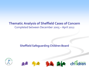 Thematic Review Presentation - Safeguarding Sheffield Children
