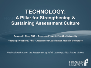 A Pillar for Strengthening And Sustaining Assessment Culture