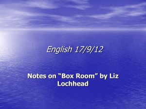 Box Room Notes - Elgin Academy