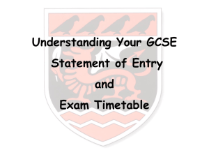 A guide to understanding your GCSE Statement of