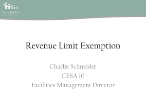 Revenue Limit Exemption Presentation