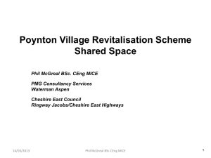 Poynton Village Revitalisation Scheme Shared Space Phil McGreal