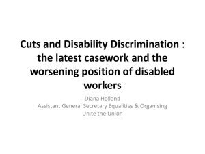 Cuts and Disability Discrimination - The Institute of Employment Rights