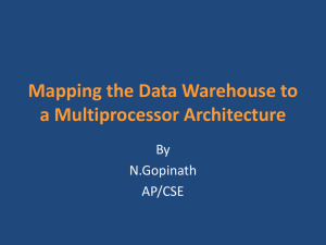 Mapping the Data Warehouse to a Multiprocessor Architecture