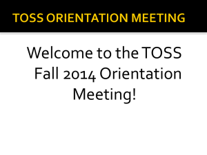 Fall 2014 TOSS Orientation presentation