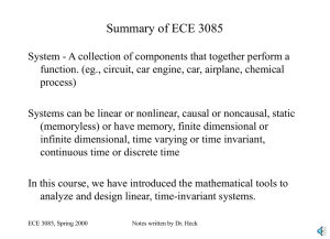 Summary of ECE 3085