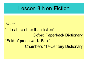 Finding non-fiction using the Dewey Decimal Scheme