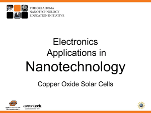 Copper Oxide Solar Cells PowerPoint Presentation