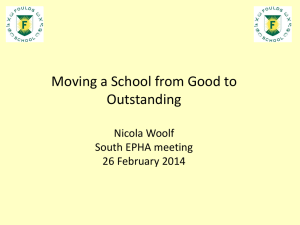 Moving a School from Good to Outstanding