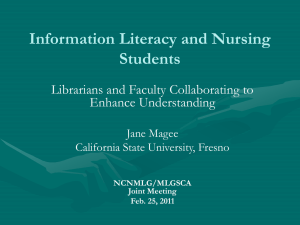 Information Literacy and Nursing Students