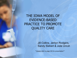 the iowa model of evidence-based practice to promote quality care