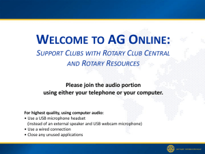 AG ONLINE - Rotary District 6360