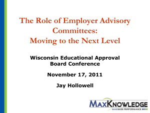 The Role of Employer Advisory Committees