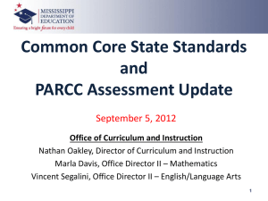 24. Mississippi Department of Education`s Common Core PowerPoint