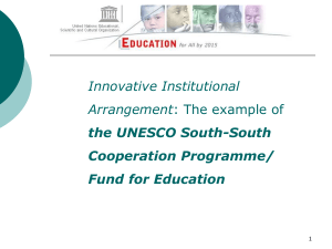 South-South Cooperation Fund in Education