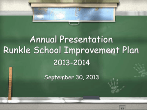 2013-14 School Improvement Plan Presentation