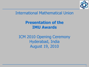 PowerPoint - International Mathematical Union