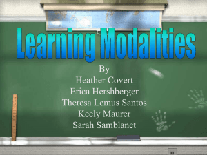 Learning Modalities PowerPoint Presentation