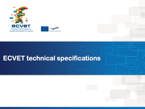 ECVET technical specifications