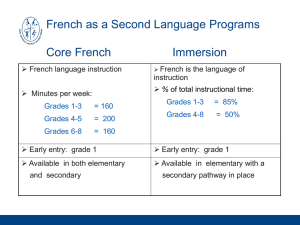 french immersion info