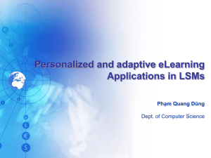 Personalized and adaptive eLearning – approaches and