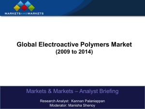 Global Electroactive Polymers Market (2009 to 2014)