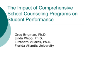 The Impact of Comprehensive School Counseling Programs on