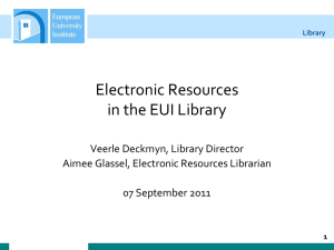 Library - European University Institute