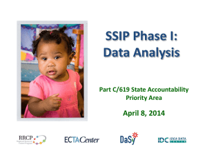 (SSIP) Phase I: Data Analysis - The Early Childhood Technical