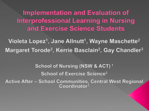 Implementation and Evaluation of Interprofessional Learning in