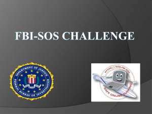 FBI-SOS Challenge - National Center for Simulation