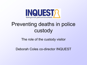 Learning from Deaths in Police Custody