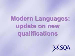 Modern Languages: new qualifications