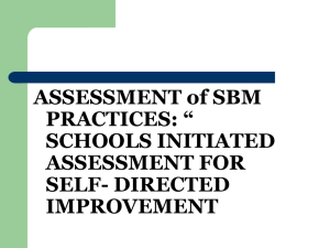 ASSESSMENT of SBM PRACTICES