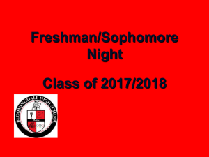 Freshman-Sophomore Night Presentation