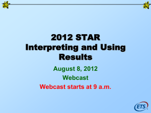 2012 STAR Post-Test Workshop Slides