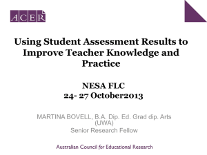 Using Student Assessment Results to Improve Teacher